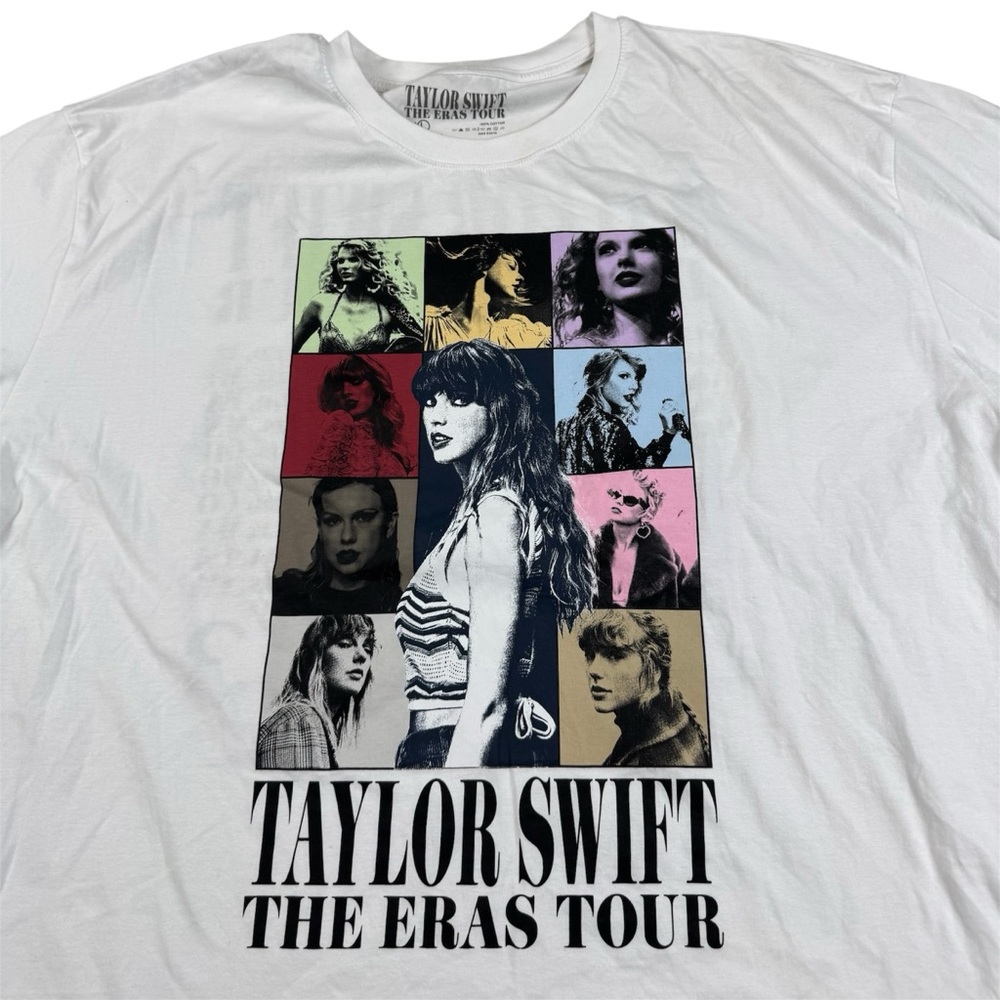 Taylor Swift The Eras Tour Concert Merch Music White T-shirt 2023 Men’s Size 3XL